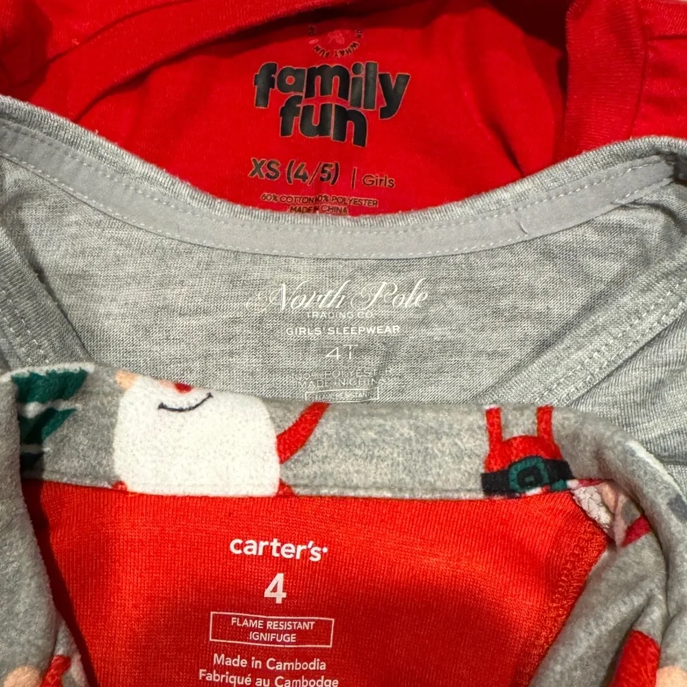 🎄 CARTERS++ Christmas Pajama 6pc Bundle for Kids – Size 4 – Good Condition 🎄